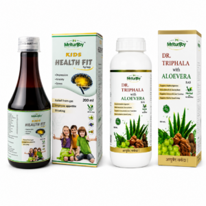 Triphala With Aloe Vera & Kids Health Fit Syrup Combo