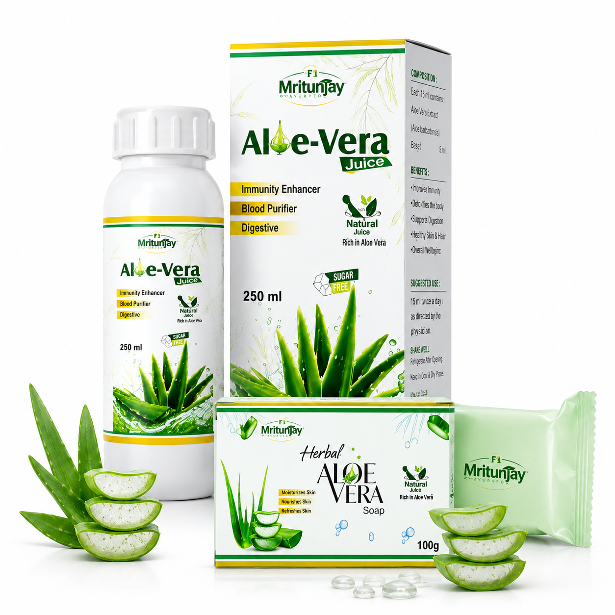 Aloevera Soap, Juice & Gel Combo Product